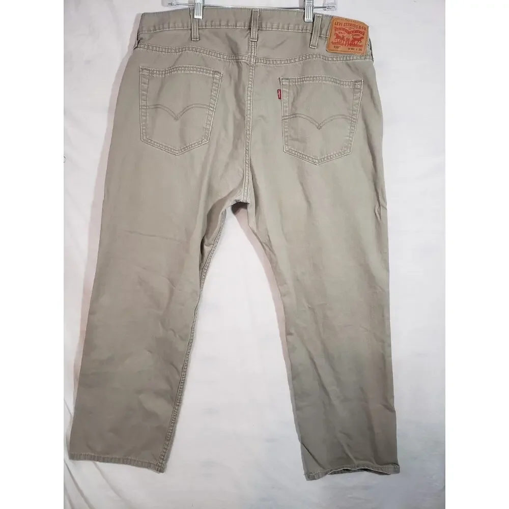 Levis 559 Beige Jeans Men's 40x30 Relaxed Straight Denim R341